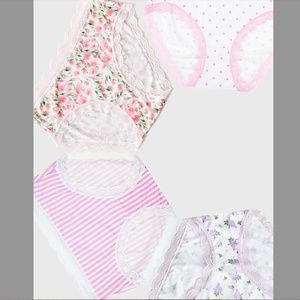 Stripe and Stare Peony and Lilac brief nicker box S ultrasoft breathable panties